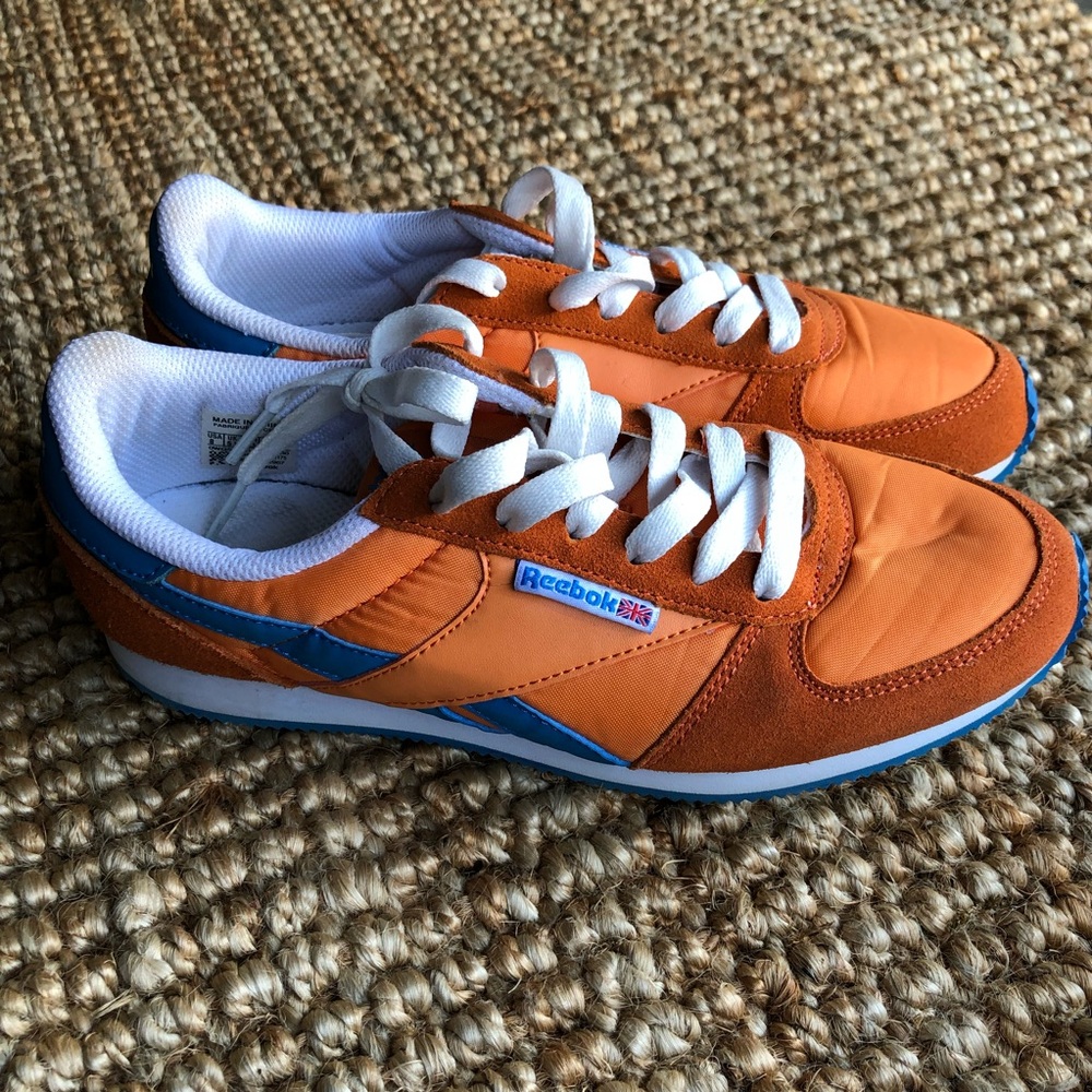 Reebok Vibrant Orange and Blue Athletic Shoes